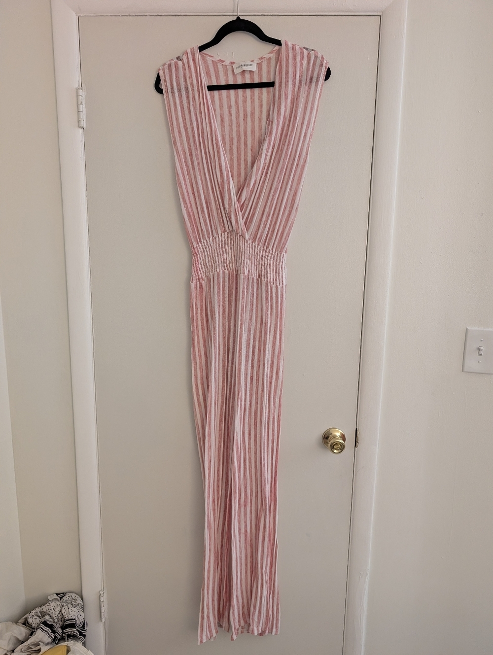 Palo Borracho Striped Linen Blend Jumpsuit Size S/M